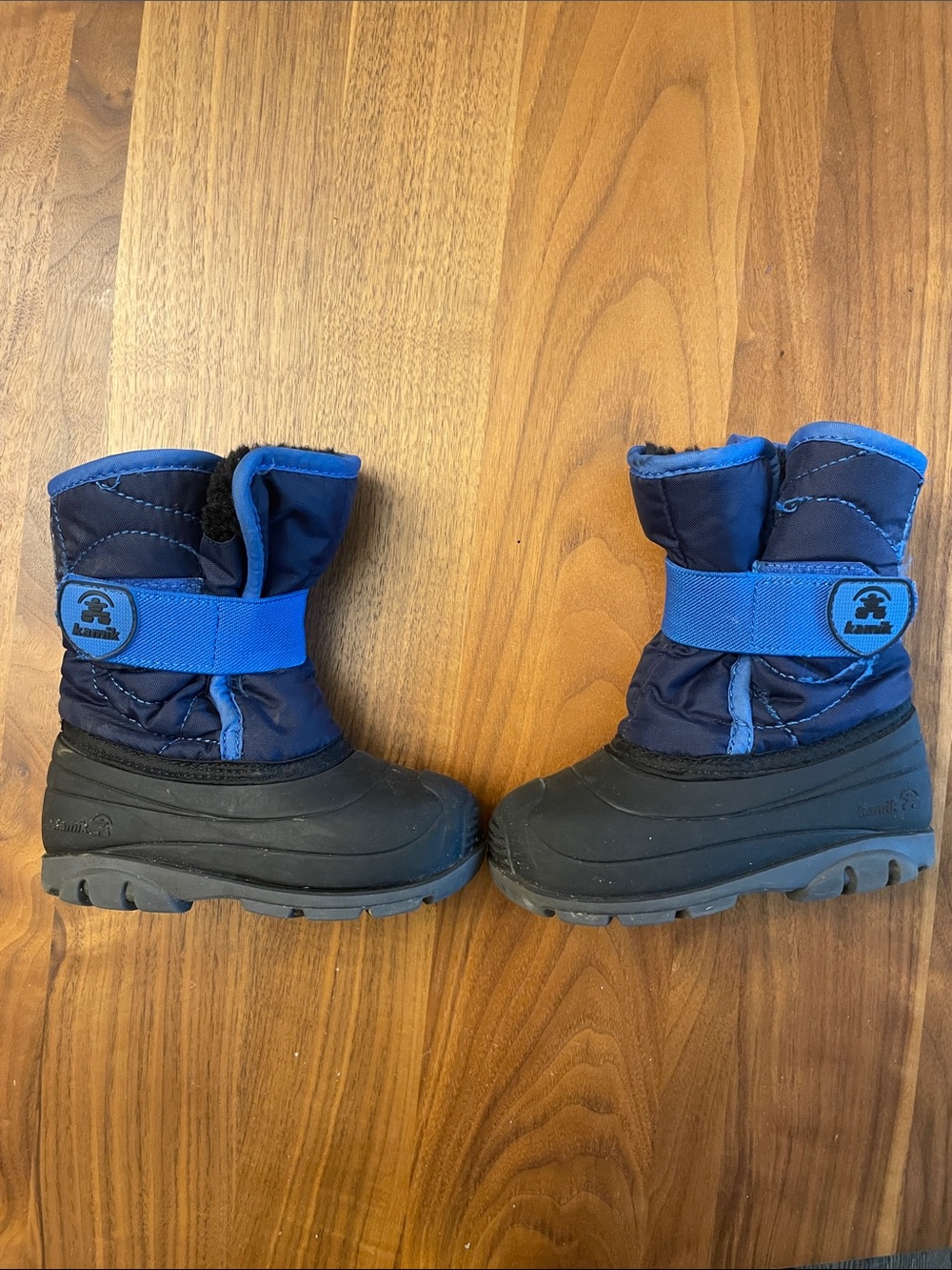 Kamik Kids Waterproof Blue and Black Snow Boots